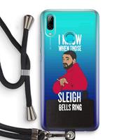 CaseCompany Sleigh Bells Ring: Huawei P Smart (2019) Transparant Hoesje met koord