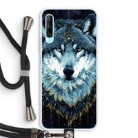 CaseCompany Darkness Wolf: Huawei P Smart Pro Transparant Hoesje met koord