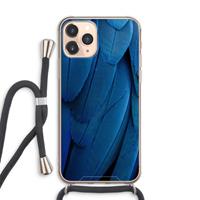 CaseCompany Pauw: iPhone 11 Pro Max Transparant Hoesje met koord