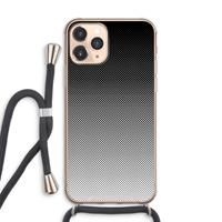 CaseCompany Musketon Halftone: iPhone 11 Pro Max Transparant Hoesje met koord