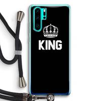CaseCompany King zwart: Huawei P30 Pro Transparant Hoesje met koord