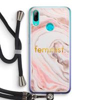 CaseCompany Feminist: Huawei P Smart (2019) Transparant Hoesje met koord