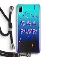CaseCompany GRL PWR: Huawei P Smart (2019) Transparant Hoesje met koord