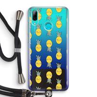 CaseCompany Ananas: Huawei P Smart (2019) Transparant Hoesje met koord