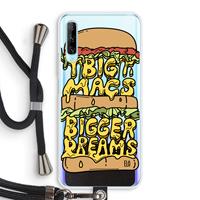 CaseCompany Big Macs Bigger Dreams: Huawei P Smart Pro Transparant Hoesje met koord