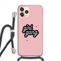 CaseCompany Girl Gang: iPhone 11 Pro Max Transparant Hoesje met koord