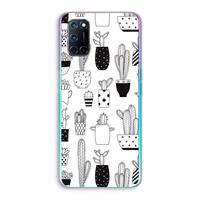 CaseCompany Cactusmotief: Oppo A92 Transparant Hoesje
