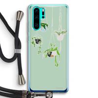 CaseCompany Hang In There: Huawei P30 Pro Transparant Hoesje met koord