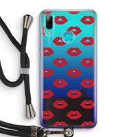 CaseCompany Lips: Huawei P Smart (2019) Transparant Hoesje met koord