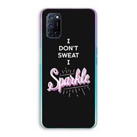 CaseCompany Sparkle quote: Oppo A92 Transparant Hoesje