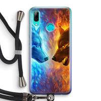 CaseCompany Fire & Ice: Huawei P Smart (2019) Transparant Hoesje met koord
