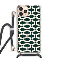 CaseCompany Moroccan tiles: iPhone 11 Pro Max Transparant Hoesje met koord