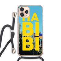 CaseCompany Habibi Majorelle : iPhone 11 Pro Max Transparant Hoesje met koord