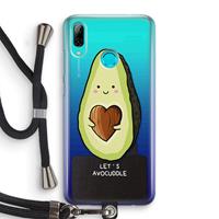 CaseCompany Avocuddle: Huawei P Smart (2019) Transparant Hoesje met koord