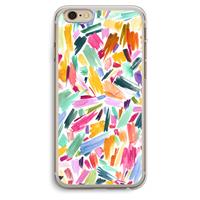 CaseCompany Watercolor Brushstrokes: iPhone 6 Plus / 6S Plus Transparant Hoesje