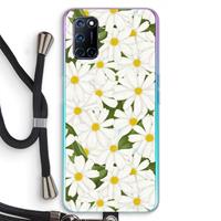 CaseCompany Summer Daisies: Oppo A92 Transparant Hoesje met koord