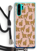 CaseCompany Alpacas: Huawei P30 Pro Transparant Hoesje met koord
