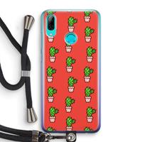 CaseCompany Mini cactus: Huawei P Smart (2019) Transparant Hoesje met koord