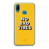 CaseCompany No Bad Vibes: Huawei P20 Lite Transparant Hoesje