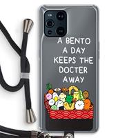 CaseCompany Bento a day: Oppo Find X3 Transparant Hoesje met koord