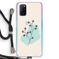 CaseCompany Love your petals: Oppo A92 Transparant Hoesje met koord