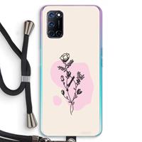 CaseCompany Roses are red: Oppo A92 Transparant Hoesje met koord