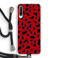 CaseCompany Red Leopard: Huawei P Smart Pro Transparant Hoesje met koord