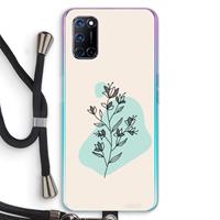 CaseCompany Violets are blue: Oppo A92 Transparant Hoesje met koord
