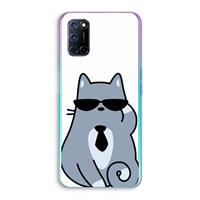 CaseCompany Cool cat: Oppo A92 Transparant Hoesje