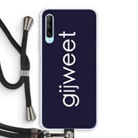 CaseCompany Gijweet: Huawei P Smart Pro Transparant Hoesje met koord