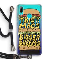 CaseCompany Big Macs Bigger Dreams: Huawei P Smart (2019) Transparant Hoesje met koord