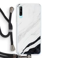CaseCompany Elegante marmer: Huawei P Smart Pro Transparant Hoesje met koord