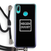 CaseCompany Negenduust black: Huawei P Smart (2019) Transparant Hoesje met koord