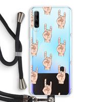CaseCompany Rock: Huawei P Smart Pro Transparant Hoesje met koord