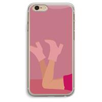 CaseCompany Pink boots: iPhone 6 Plus / 6S Plus Transparant Hoesje
