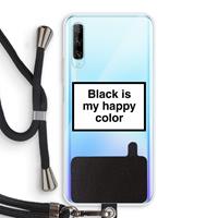 CaseCompany Black is my happy color: Huawei P Smart Pro Transparant Hoesje met koord