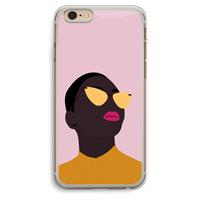 CaseCompany Yellow glasses: iPhone 6 Plus / 6S Plus Transparant Hoesje