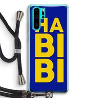 CaseCompany Habibi Blue: Huawei P30 Pro Transparant Hoesje met koord