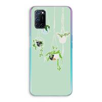 CaseCompany Hang In There: Oppo A92 Transparant Hoesje