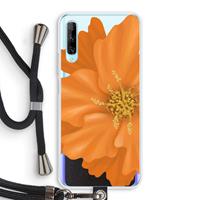 CaseCompany Orange Ellila flower: Huawei P Smart Pro Transparant Hoesje met koord