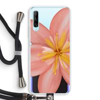 CaseCompany Pink Ellila Flower: Huawei P Smart Pro Transparant Hoesje met koord