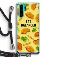 CaseCompany Eat Balanced: Huawei P30 Pro Transparant Hoesje met koord