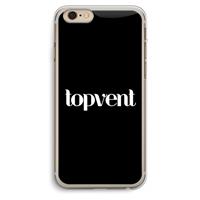 CaseCompany Topvent Zwart: iPhone 6 Plus / 6S Plus Transparant Hoesje
