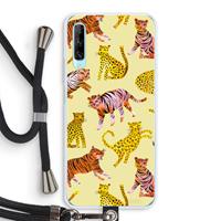 CaseCompany Cute Tigers and Leopards: Huawei P Smart Pro Transparant Hoesje met koord