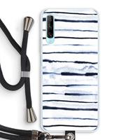 CaseCompany Ink Stripes: Huawei P Smart Pro Transparant Hoesje met koord