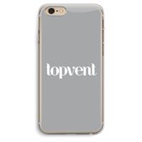 CaseCompany Topvent Grijs Wit: iPhone 6 Plus / 6S Plus Transparant Hoesje