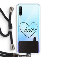 CaseCompany Best heart black: Huawei P Smart Pro Transparant Hoesje met koord