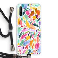 CaseCompany Watercolor Brushstrokes: Huawei P Smart Pro Transparant Hoesje met koord