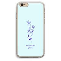 CaseCompany Bloom with grace: iPhone 6 Plus / 6S Plus Transparant Hoesje
