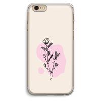 CaseCompany Roses are red: iPhone 6 Plus / 6S Plus Transparant Hoesje